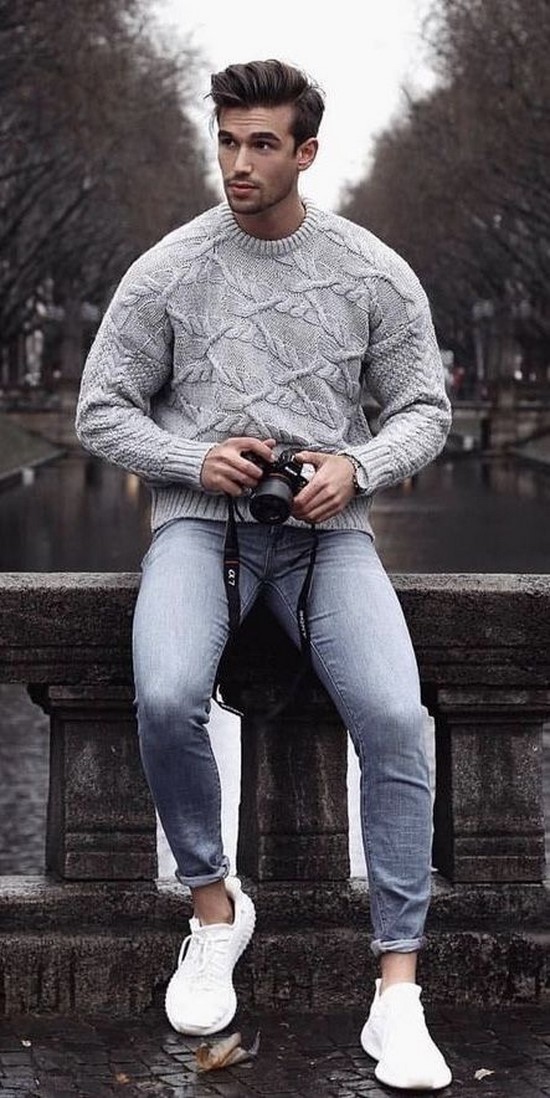 Мужской свитер мода зима 2024 (74 фото)
